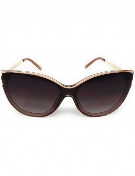 Oversized Retro Oversized Cat Eye Designer Inspired Fashion Shield Sunglasses for Women - Men - Unisex UV400 - SM 1128 - CW18...