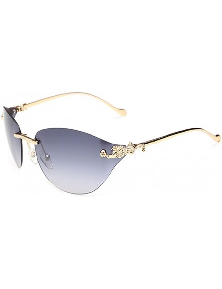 Square Womens Fashion Sunglasses Luxury Look Gold Frame Eye wear Kits - Gold/Grey - CA11Z94E6VD $16.10