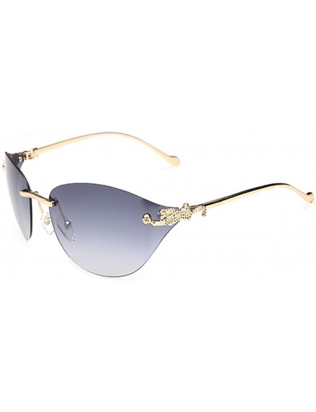 Square Womens Fashion Sunglasses Luxury Look Gold Frame Eye wear Kits - Gold/Grey - CA11Z94E6VD $16.10