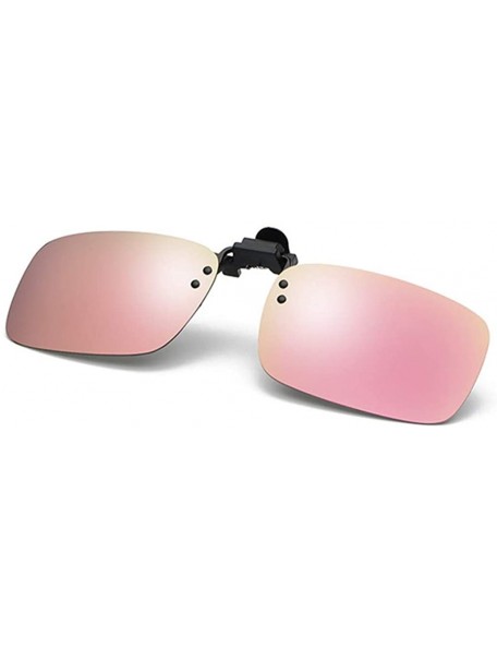 Round Polarized Sunglasses for Women Men's Clip-on Sunglasses Sports Stylish Sunglasses - Pink - C418UTLEHOD $7.46