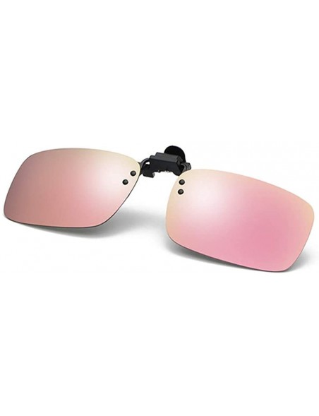 Round Polarized Sunglasses for Women Men's Clip-on Sunglasses Sports Stylish Sunglasses - Pink - C418UTLEHOD $7.46