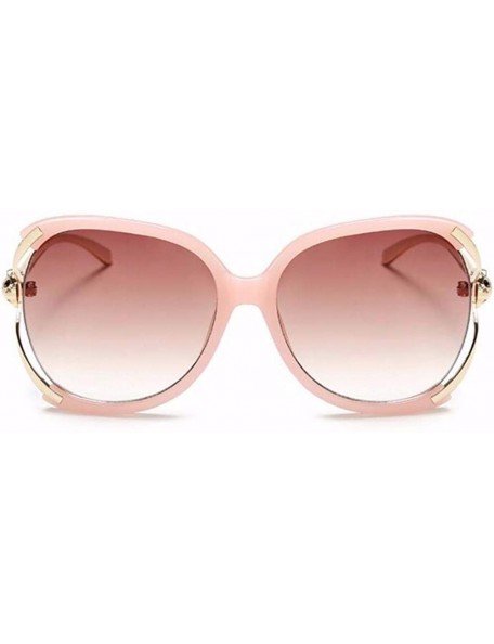 Aviator Sunglasses Women European and American Large Frame Sunglasses Women Driving Sunglasses - B - CV18QRGSC35 $39.87