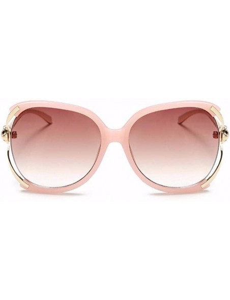 Aviator Sunglasses Women European and American Large Frame Sunglasses Women Driving Sunglasses - B - CV18QRGSC35 $39.87