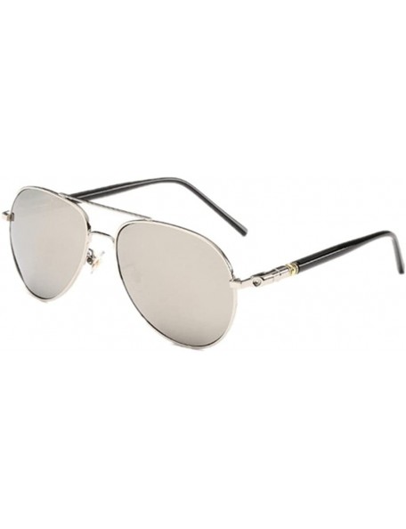 Rimless Men Pilot UV400 Polarized Sunglasses Sport Driving Sun Glasses Eyewear - Silver - C917AYW5RHZ $7.09