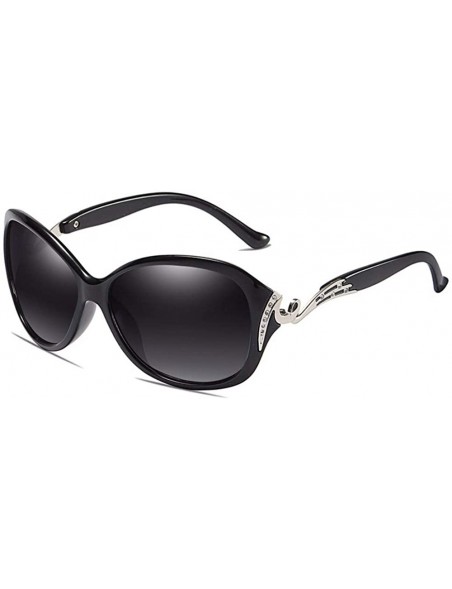 Aviator Women's Polarized Sunglasses Large Frame Drilling Sunglasses Driver's Sunglasses - C - CS18QQG0M0W $28.14