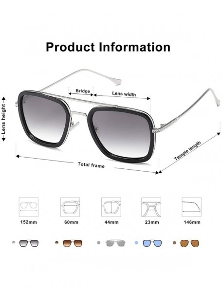Rimless Polarized Sunglasses for Men Women Retro Aviator Square Goggle Classic Alloy Frame HERO SJ1126 - C018SU0Q0OX $13.02