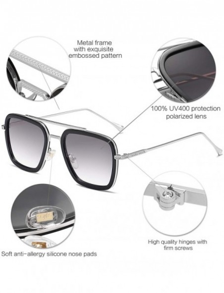 Rimless Polarized Sunglasses for Men Women Retro Aviator Square Goggle Classic Alloy Frame HERO SJ1126 - C018SU0Q0OX $13.02