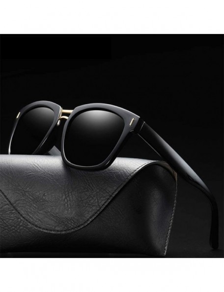 Square Sunglasses Unisex Polarized UV Protection Fishing and Outdoor Baseball Driving Glasses Retro Square Frame Classic - CD...