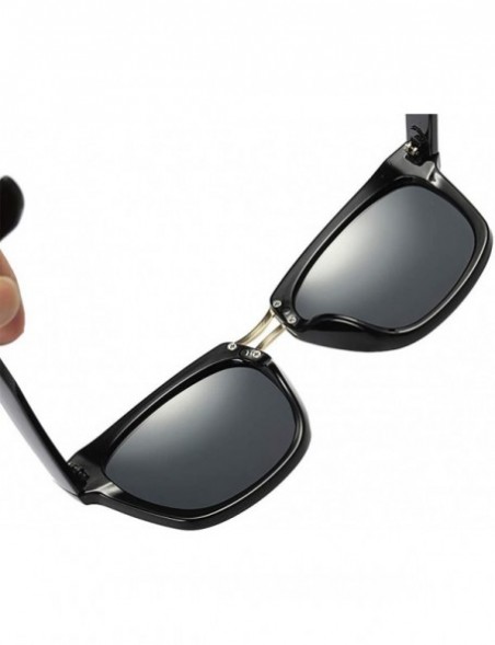Square Sunglasses Unisex Polarized UV Protection Fishing and Outdoor Baseball Driving Glasses Retro Square Frame Classic - CD...