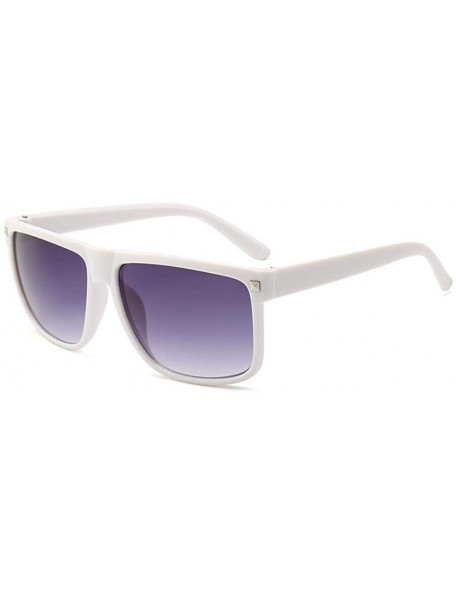 Square 2019 Newest Square Classic Sunglasses Men Brand Hot Selling Sun Glasses Black - White - CW18YR7KKNX $11.32