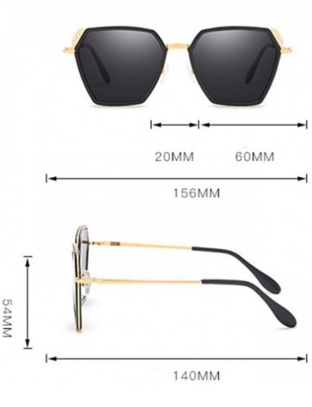 Square Sunglasses Large Square Fashion Sunglasses Unisex Polarized Sunglasses - 2 - C21906DIRUA $37.03