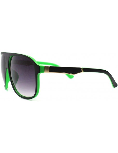 Oversized Large Oversized Retro Stylish Mens Womens Classic Square Sunglasses - Black & Green - CU189RG05AS $14.46