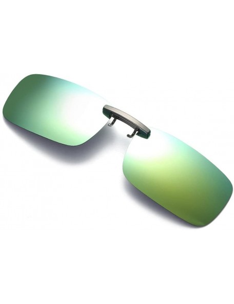 Square Sunglasses Detachable Driving Polarized - Gold - CE18W69T5OU $11.98