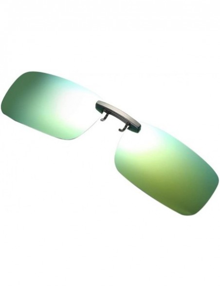Square Sunglasses Detachable Driving Polarized - Gold - CE18W69T5OU $11.98