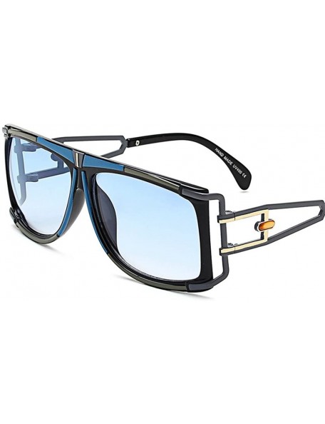 Square Vintage SQUARE Sunglasses Women Brand Designer Fashion Oversized Retro 997239Y - Blue - CS184YLWX9Y $14.89