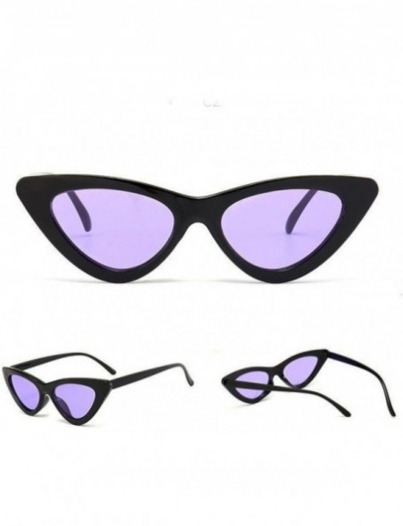 Goggle Retro Vintage Fashion Cat Eye Sunglasses for Women Goggles Plastic Frame (M) - M - CG199AUQXR5 $10.62