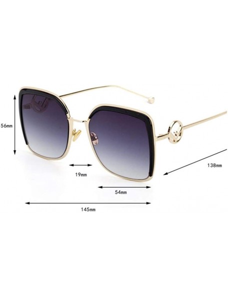 Aviator Fashion sunglasses ladies - 2019 new sunglasses women's big frame eyebrow sunglasses - A - CX18S5GSK46 $50.75