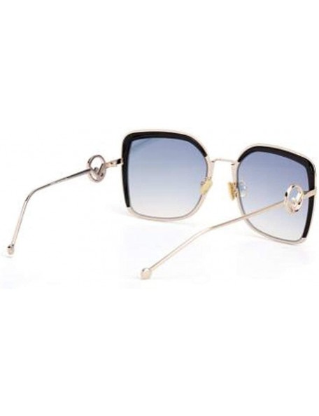 Aviator Fashion sunglasses ladies - 2019 new sunglasses women's big frame eyebrow sunglasses - A - CX18S5GSK46 $50.75