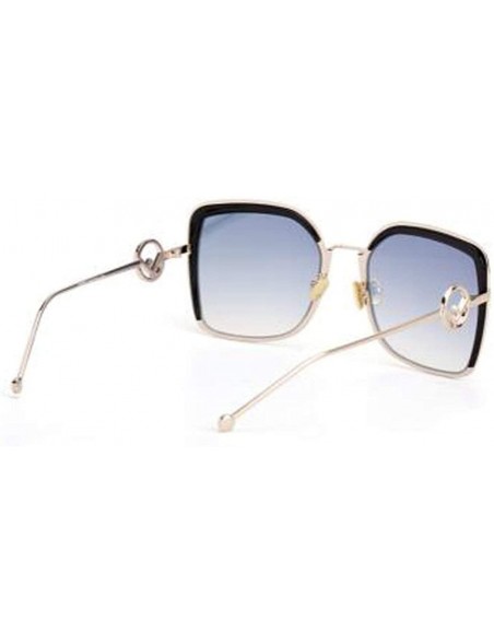 Aviator Fashion sunglasses ladies - 2019 new sunglasses women's big frame eyebrow sunglasses - A - CX18S5GSK46 $50.75