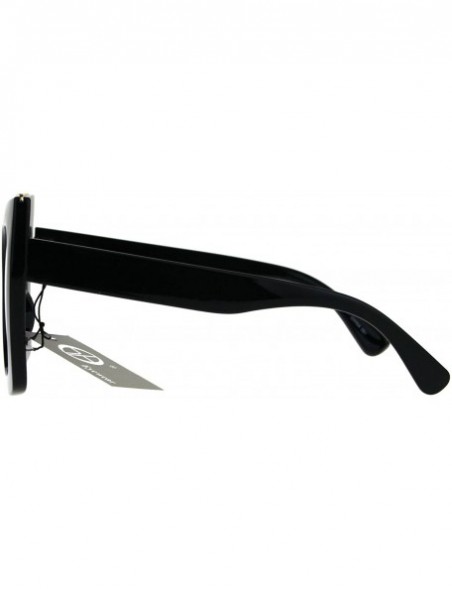 Oversized Womens Bat Shape Cat Eye Tip Oversize Plastic Fashion Sunglasses - Black Purple Pink - C1187KYRGGK $9.92