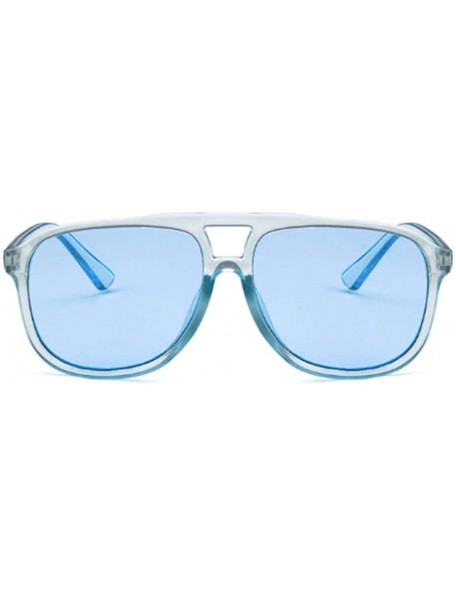 Aviator Light Blue Retro Aviator Unisex Style UV400 Sunglasses - C418WUSSNQ6 $20.72