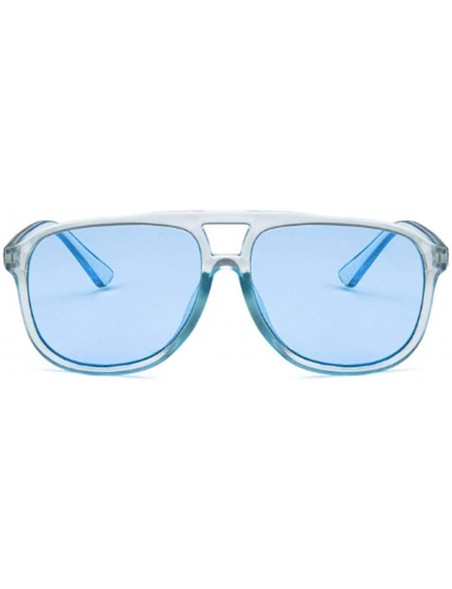 Aviator Light Blue Retro Aviator Unisex Style UV400 Sunglasses - C418WUSSNQ6 $20.72