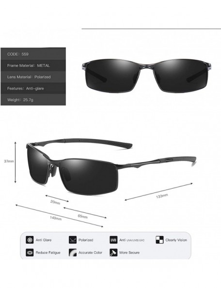 Oversized Sunglasses Men/Women Polarized Sunglasses-Outdoor Driving Classic Mirror Sun Glasses Metal Frame UV400 Eyewear - C4...