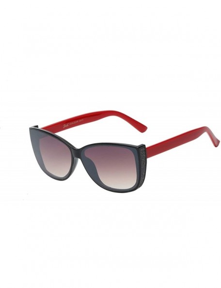 Round Western Fashion Round and Druzy Sunglasses. - Red - CV190RYMZWH $47.36