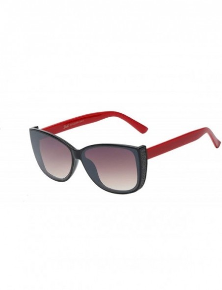 Round Western Fashion Round and Druzy Sunglasses. - Red - CV190RYMZWH $26.50