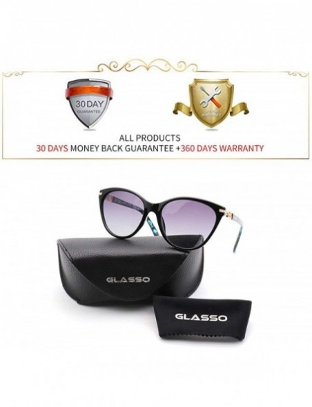 Round Polarized Retro Cateye Round Sunglasses for Women 100% UV400 Protection Fashion Driving Outdoor Eyewear - CN18W584ANK $...