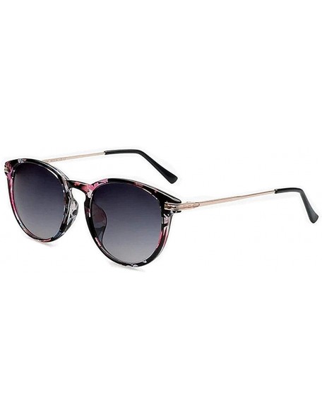 Oval Polarized Vintage Round Sunglasses for Women/Men Classic Retro Designer Style - Pink&floral - CZ18T4TWNDQ $18.03