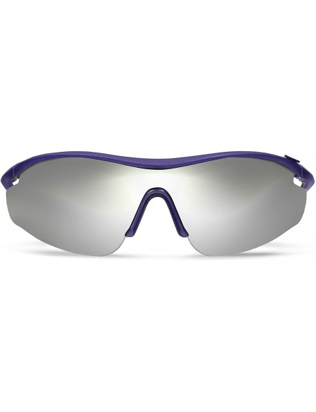 Sport Zeta Purple Road Cycling/Fishing Sunglasses with ZEISS P7020M Super Silver Mirrored Lenses - CZ18KLT9G97 $15.90