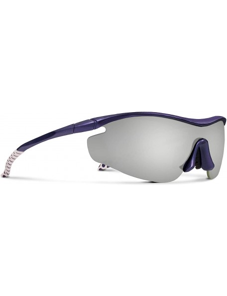 Sport Zeta Purple Road Cycling/Fishing Sunglasses with ZEISS P7020M Super Silver Mirrored Lenses - CZ18KLT9G97 $15.90