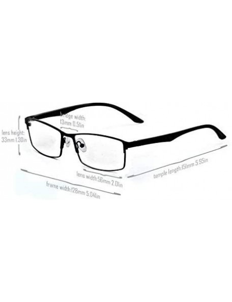 Aviator ALWAYSUVBlack Full Frame Clear Lens Business Glasses Frame - Grey - C818WMLMIE6 $11.06