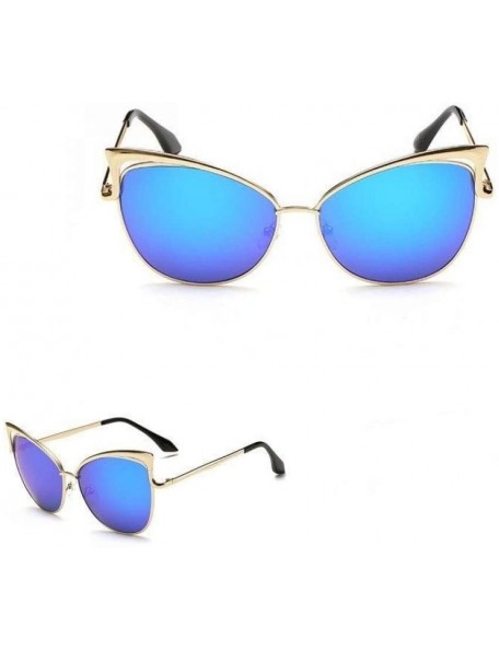 Cat Eye Ladies Cat Eye Sunglasses Women Sun Glasses Alloy Frame UV400 Protection Retro Cat Eye Glasses - 1 - C918QAAO27W $31.71