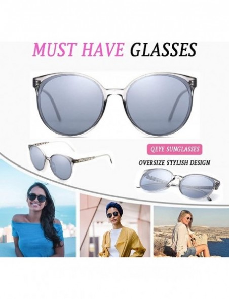 Oversized Oversized Sunglasses for Women Polarized Eyewear Fashion Big Frame UV Protection - Grey - CZ18OSLNZD9 $10.69