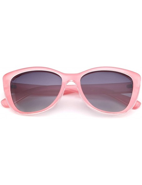 Aviator Polarized Vintage Sunglasses American Square Jackie O Cat Eye Sunglasses B2451 - Pink - CT18NI2RL7T $27.08