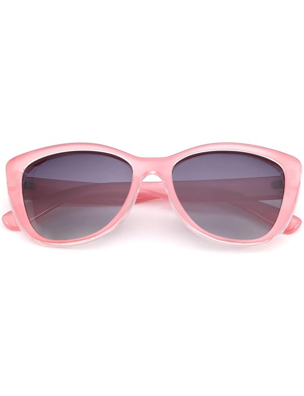 Aviator Polarized Vintage Sunglasses American Square Jackie O Cat Eye Sunglasses B2451 - Pink - CT18NI2RL7T $16.18