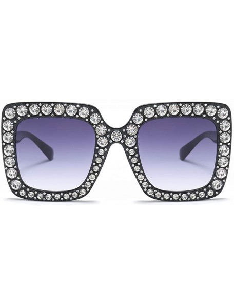 Square Big Square Diamond Frame Multicolor Popular Sunglasses for Girls Fashion Glasses 5702 - Grey - CP18AHQDN88 $8.77