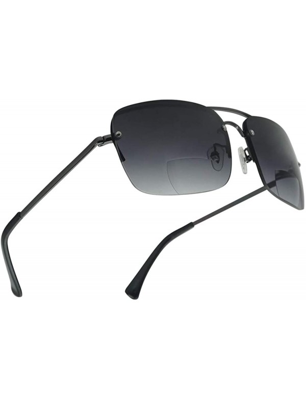 Wrap Classic Square Aviator Bifocal Sun Reading LIghtweight Sports Sunglasses for Men and Women - C618TTWX085 $17.84