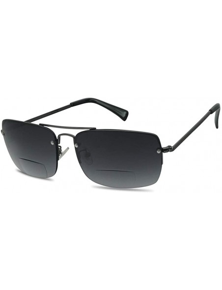 Wrap Classic Square Aviator Bifocal Sun Reading LIghtweight Sports Sunglasses for Men and Women - C618TTWX085 $17.84