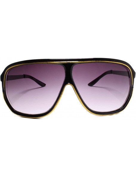 Oversized Classic Swag Player Turbo Mens Womens 90s Oversized Sunglasses - Black - C018UINWN4Q $14.14