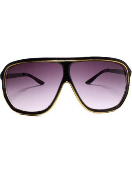 Oversized Classic Swag Player Turbo Mens Womens 90s Oversized Sunglasses - Black - C018UINWN4Q $14.14
