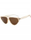 Aviator Women Vintage Retro Glasses Unisex Fashion Mirror Lens Sunglasses - B - CI18TO698L8 $14.09