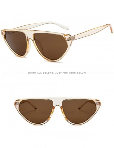 Aviator Women Vintage Retro Glasses Unisex Fashion Mirror Lens Sunglasses - B - CI18TO698L8 $6.26