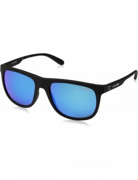 Sport Men's An4235 Crooked Grind Rectangular Sunglasses - Matte Black/Green Mirror Light Blue - CR1825499M8 $31.74