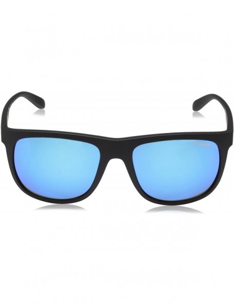 Sport Men's An4235 Crooked Grind Rectangular Sunglasses - Matte Black/Green Mirror Light Blue - CR1825499M8 $31.74