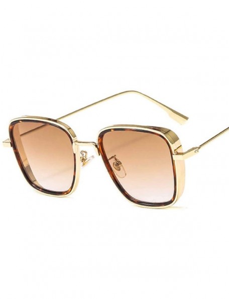 Goggle Luxury Kabir Singh India Movie Sunglasses Men Women Square Gold Frame Cool Shades Red Sun Glasses Male Female - CI198Z...