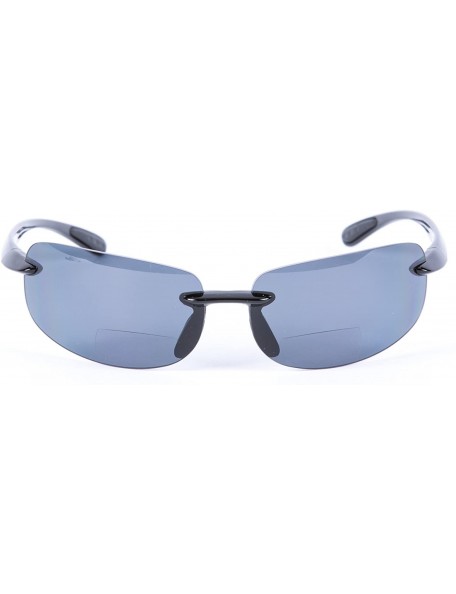 Rectangular Lovin Maui" Lightweight Sport Wrap Bifocal Reading Sunglasses for Men and Women - Black - CA12O4QJSSV $20.65