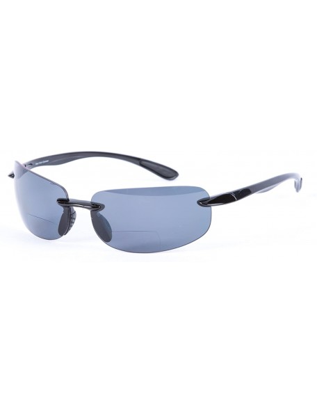 Rectangular Lovin Maui" Lightweight Sport Wrap Bifocal Reading Sunglasses for Men and Women - Black - CA12O4QJSSV $20.65